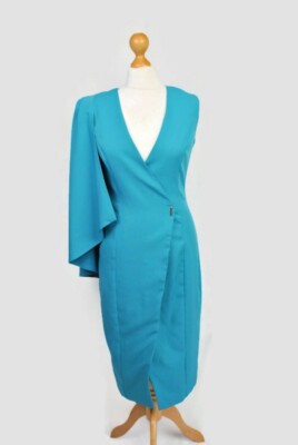 Lavish Alice stilvoll blau One-Shoulder-Bleistiftkleid Party Abend Hochzeit Größe 8