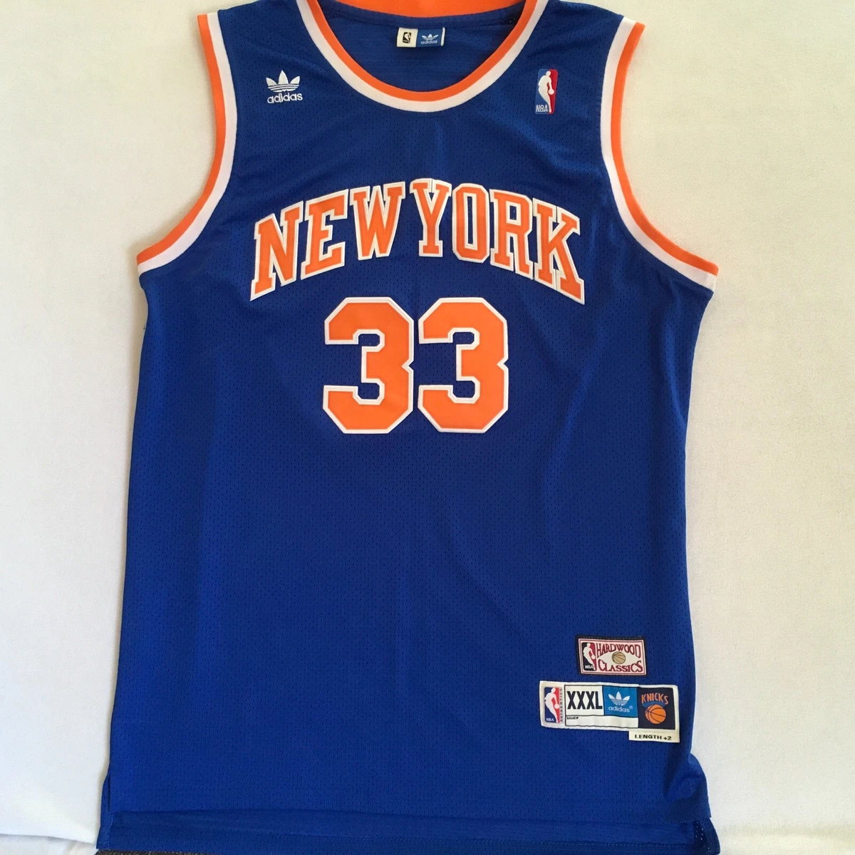 Patrick Ewing #33 New York Knicks Adidas Blue Hardwood Classic Jersey Large  L