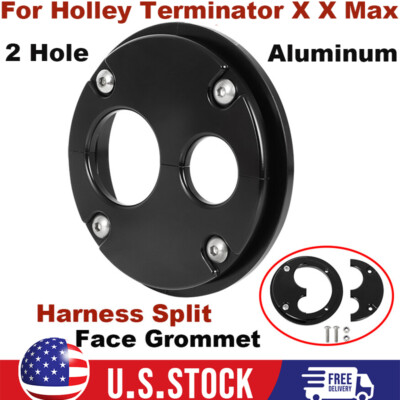 For Holley Terminator X-  Firewall Harness Split Face Grommet Aluminum Bulkhead