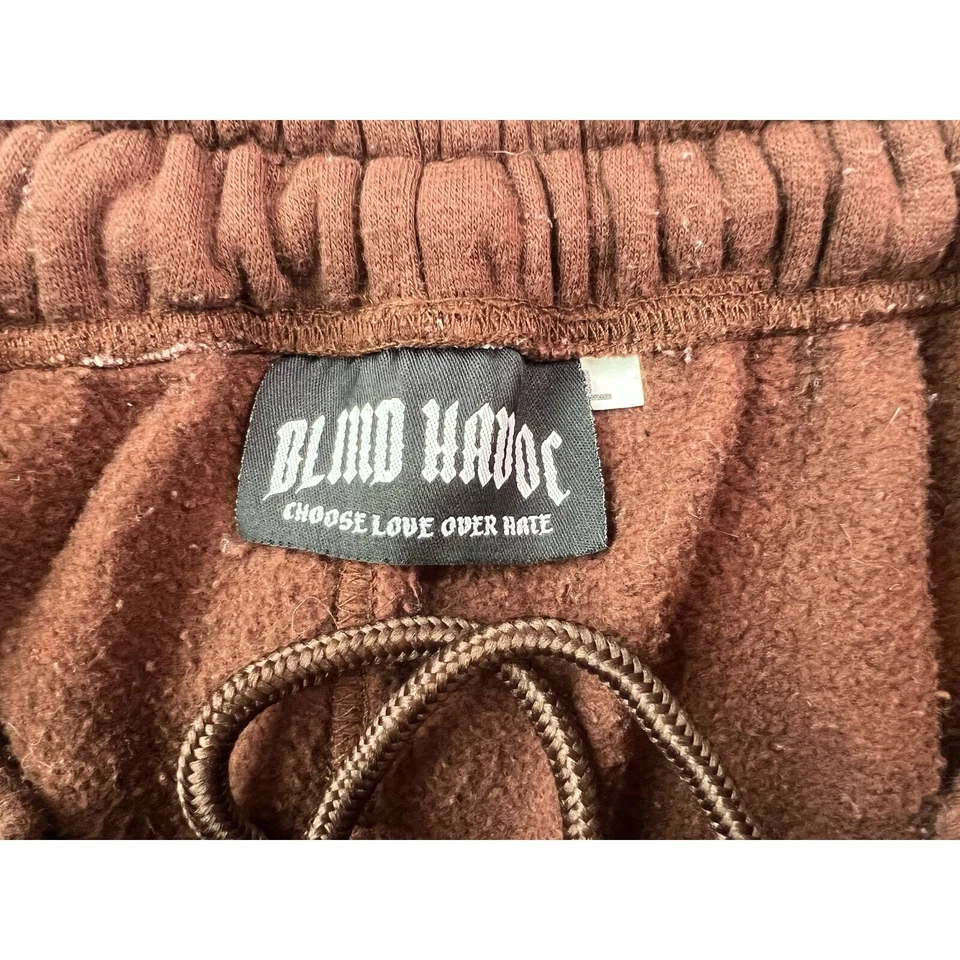 Blind Havoc Chose Love Over Hate Brown Sweatpants Large Foto 3 de 4