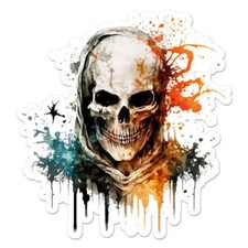 Halloween Skull Monster Sticker Decal