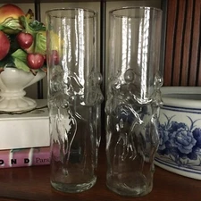 Libbey La Femme Female Tall Cocktail Glass Pair of 2 Tumbler 3D Nude Women 8.75"