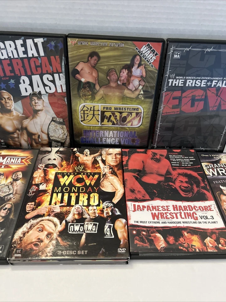 WWE, WWF, ECW Wrestlemania Monday Nitro, Great American Bash, 7 Different DVD’s - Image 4 of 4