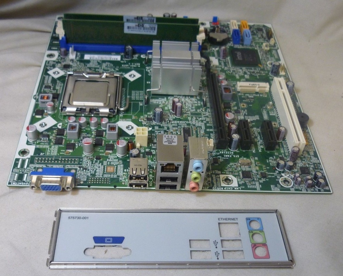 608883001 HP HIG41uATX LGA775 Motherboard With I/O Plate CPU & 2GB
