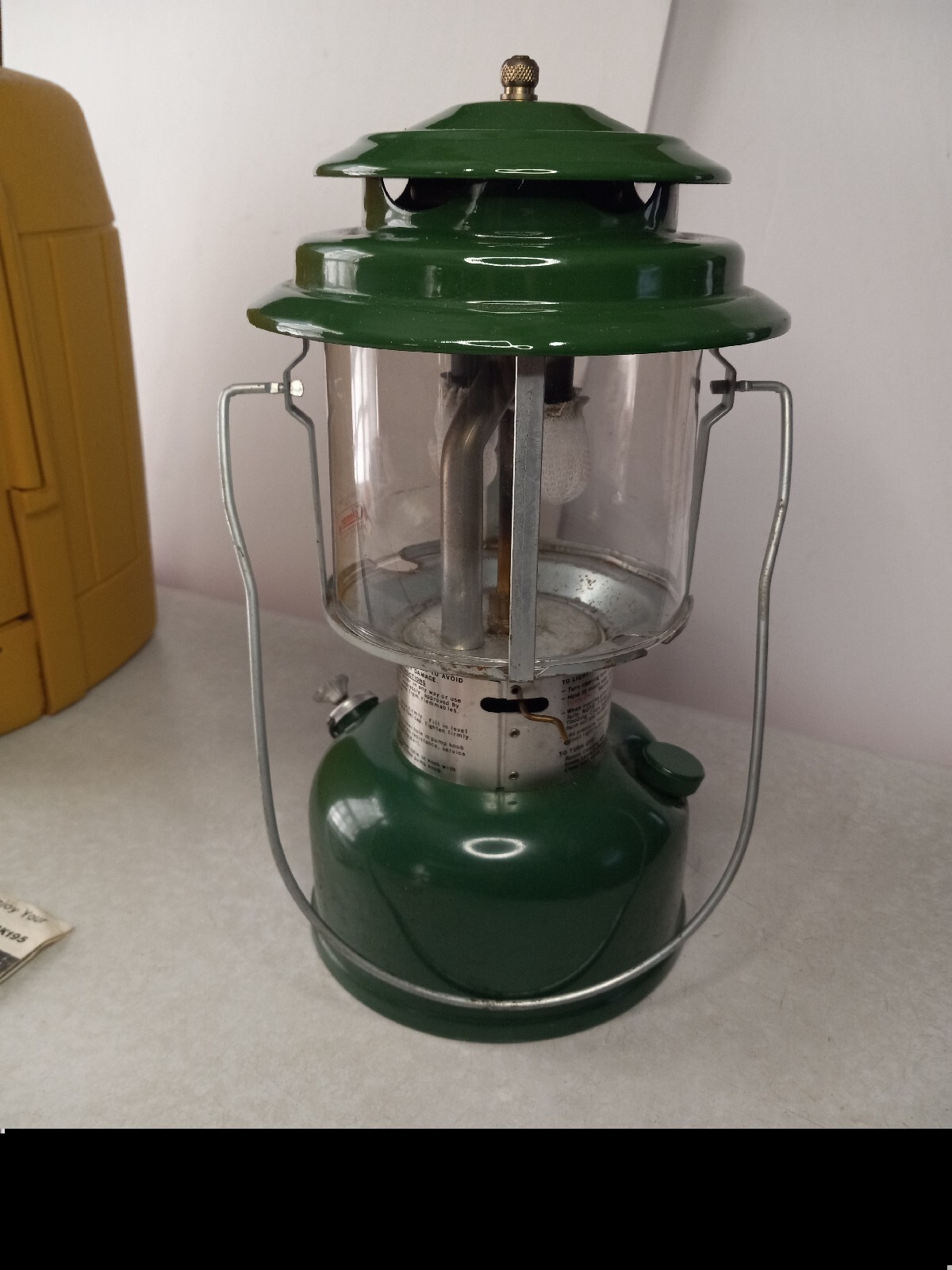 Vintage 1980's Coleman Lantern & Yellow Carry Case Model 220K eBay