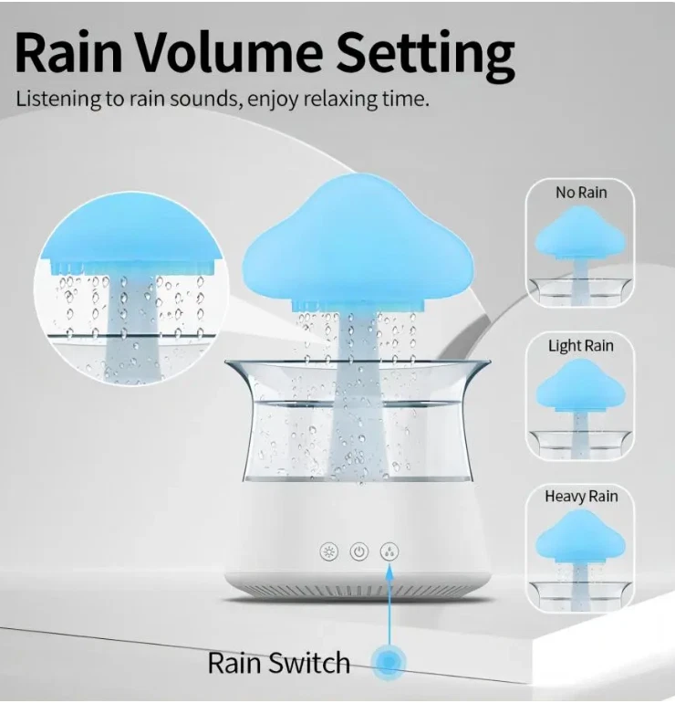 Relax Cloud Rain Diffuser Humidifier Raindrop Aromatherapy Machine Ultrasonic - Image 4 of 4