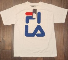 FILA Big Logo White T-Shirt Boys - XL 18/20 