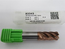 Helical 83343 , 1/2" Solid Carbide .0900" Corner Radius End Mill