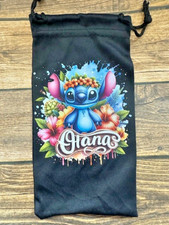 Soft Eye Sunglasses Black Plumeria Accessory Pouch Pull Top Portable Stitch Ohan