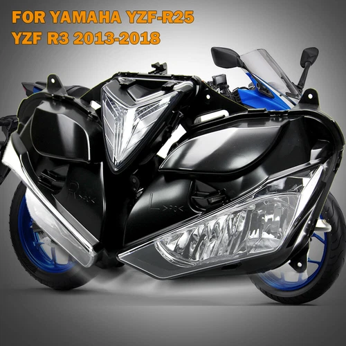 Headlight Lamp Assembly for Yamaha YZF-R3 YZF-R25 2013 2014 2015 2016 2017 2018 - Picture 2 of 17