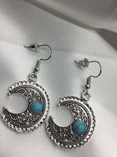 1.5 Inch Silver-tone Earring Set Boho Retro Dangle Drop Hook New Free Ship 939