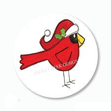 Red Cardinal Favors Scrapbook Cardinal Stickers Labels Cardinal Envelope Seals