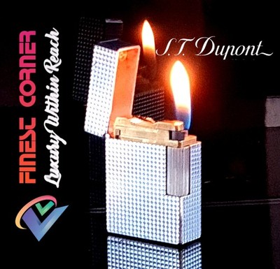S T DuPont Paris Feuerzeug Ligne 1 selten Silber Gold Modell überholt Garantie Exce