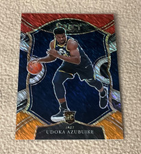 2020-21 Panini Select #87 Udoka Azubuike Rookie Red White Orange Shimmer Jazz