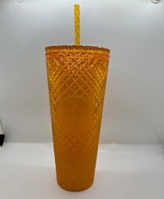 Starbucks 2021 Summer Orange Mango Ombre Jeweled Studded Tumbler 24oz Venti Cup