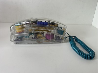 Vintage 80/90er Jahre transparentes durchsichtiges Telefon Metrolight Telefon von Fun Products
