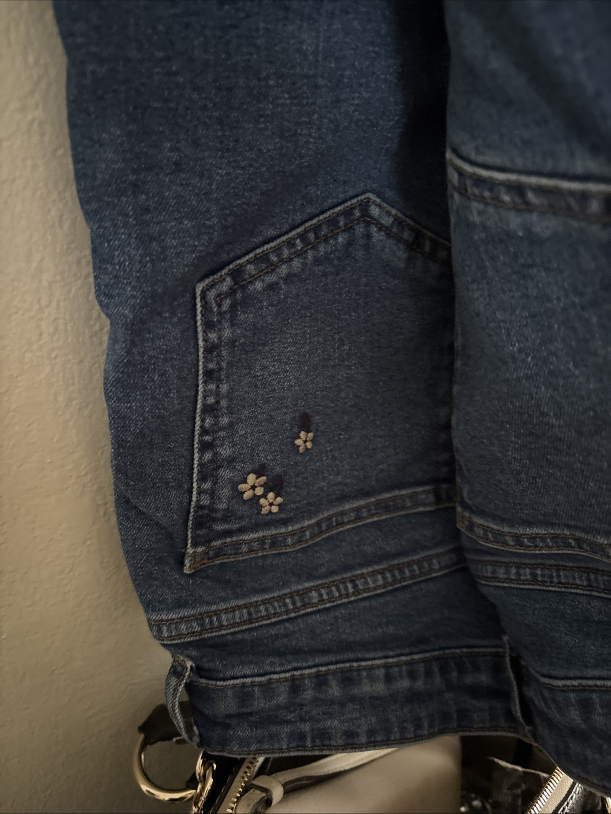 Boden Women Jean Pants Floral Embroidered Size UK 10r Us 6 Cotton Blend image 4