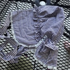 Bonnet Blue Checkered Lace Pioneer Up