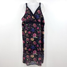 Torrid Betsey Johnson Floral Lace Mesh Inset Midi Dress 5X Babydoll Whimsigoth