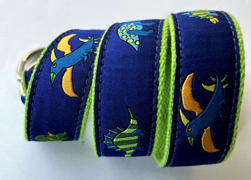 The Belted Cow Company Belt Boys Size Medium D-Ring Dinosaur Print