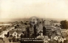 1911 Birds Eye View of Kewaunee fr West WI Wisconsin WI RPPC Photo Postcard COPY