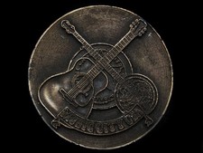 MG11133 VINTAGE 1974 BERGAMOT  NASHVILLE  MUSIC CITY USA SOUVENIR BELT BUCKLE