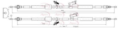 APEC CAB1315 Parking Brake Cable Pull Rear Right Left Fits Ford Focus Kuga