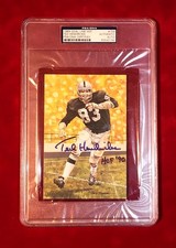 Ted Hendricks Oakland Raiders HOF 1990 Signed Goal Line Art GLA PSA Encap # 2