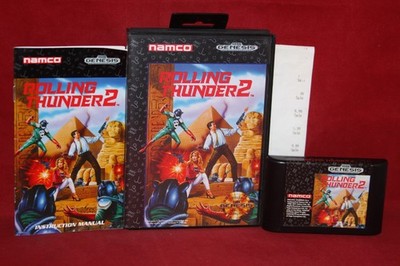 Rolling Thunder 2 (Sega Genesis, 1992) Authentic Game Cartridge, CIB Complete