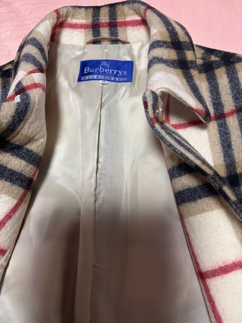 Burberry   Check Pattern Long Coat thumbnail 4
