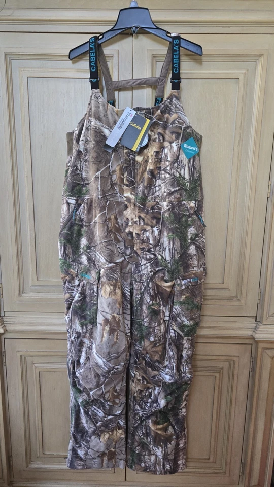 XL Womens Cabelas Camo Hunting Bibs Insulated Heavyweight Nwt - Image 2 of 4