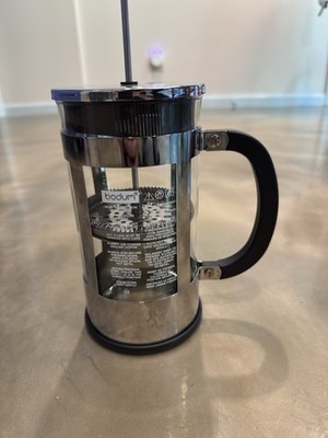 Bodum French Press Glass 1L Or 34oz Coffee Maker Black Used Great Shape