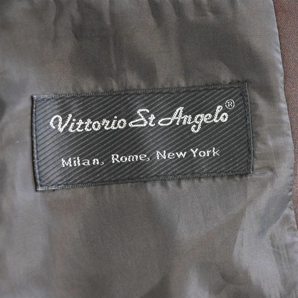 Новый Vittorio St Angelo 42L 34 x 30 коричневый Мужская куртка брюки костюм - Изображение 4 из 4