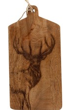 Image of Stag 30cm Wooden Cheese Board / Chopping Cutting Board