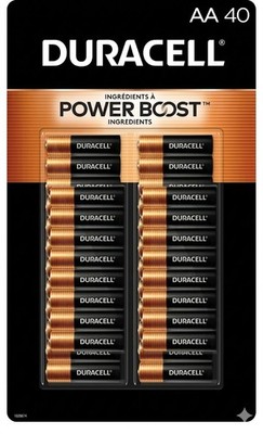 Duracell Power Boost AA Alkaline Batteries (Pack of 40)