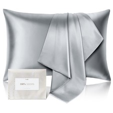 100 Pure Mulberry Silk Pillowcase for Hair and Skin - Allergen Resistant Dua...
