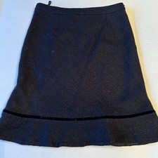 GAP Sz 8 Wool Blend Pencil / A line Skirt Classic Black EXCELLENT