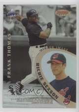 1996 Bowman's Best Mirror Image Refractor Jeff Bagwell Frank Thomas #1 HOF us4