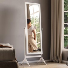 SALE Rectangle Cheval Mirror  Freestanding Bedroom Floor Unit White