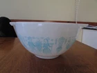 Vintage Pyrex 441 Butterprint Turquoise on White Cinderella Bowl