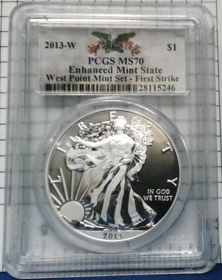 25+ American Eagle MS 70 Graded 2013 Silver Bullion Coins for sale