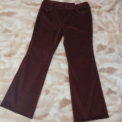 Bandolino La Serena Velour Pant Size 14 NWT