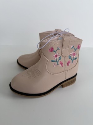 Toddler Whitley Embroidered Western Boots - Cat & Jack Blush : Floral Pattern