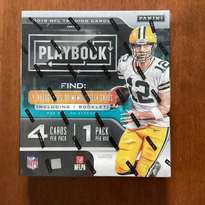 2019 Panini Playbook Football Hobby Box-4 Autos/Memorabilia Inc Booklet
