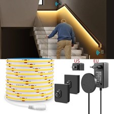 5M 10M 15M Sensor Motion Stairs LED Strip Light Kit 24V COB Water Flow Staircase