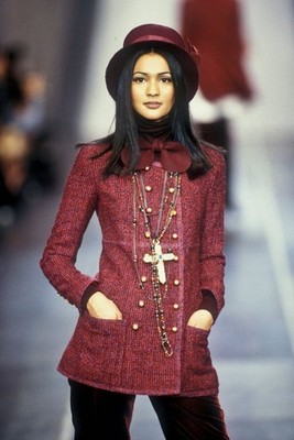 CHANEL Vintage Fall 1993 Runway Iconic Tweed CC Jacket FR34 | eBay