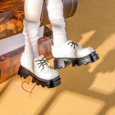 1/4MSD BJD Doll Shoes Thick Sole Squared-toe Shoes Patent PVC Plastic 3 Colors