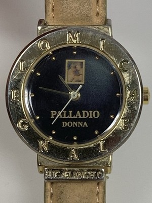 Rare Vintage Micaelangelo Palladio Donna Quartz Designer Logo Watch Working