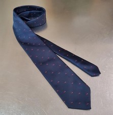 Yves Saint Laurent Men's Tie 56  Long Vintage Blue Red YSL Neckwear