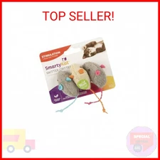 SmartyKat (3 Count) Skitter Critters Catnip Cat Toys - Gray/Cream, 3 Count